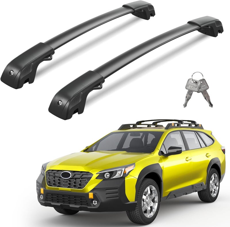 wonderdriver 300lbs Roof Rack Cross Bars Compatible with Subaru Outback Wilderness 2022-2026 (Only Fit Wilderness), Lockable Aluminum Adjustable Roof Rails Crossbars Black Rooftop - Image 1